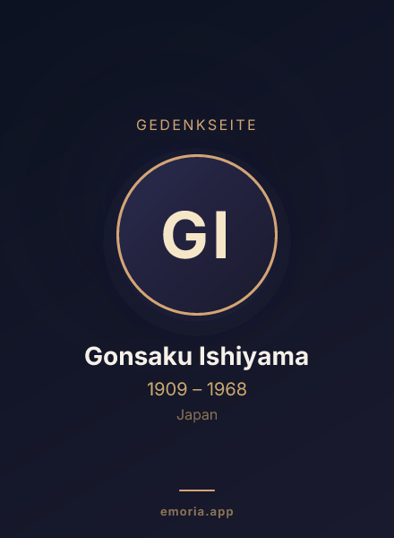 Gedenkportrait von Gonsaku Ishiyama