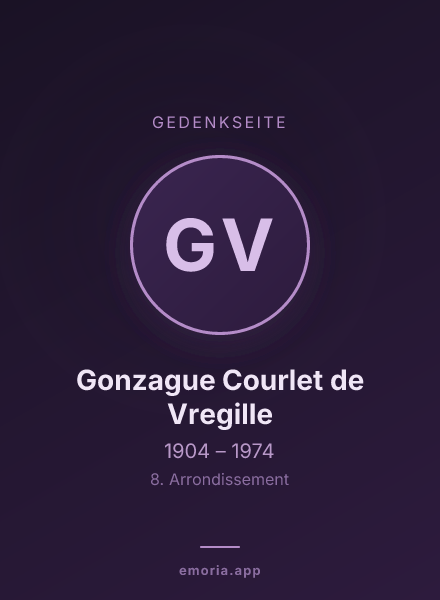 Gedenkportrait von Gonzague Courlet de Vregille