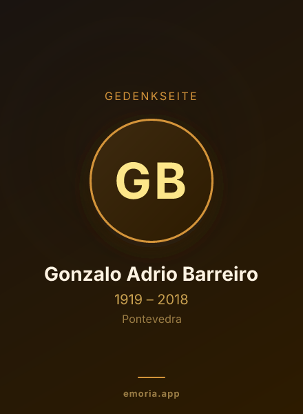 Gedenkportrait von Gonzalo Adrio Barreiro