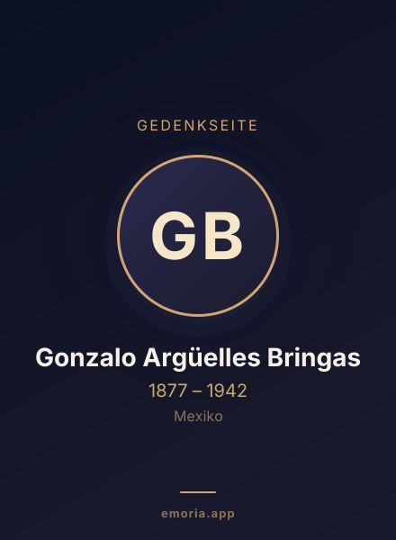 Gedenkportrait von Gonzalo Argüelles Bringas