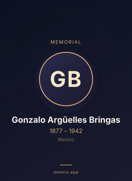 Memorial portrait of Gonzalo Argüelles Bringas