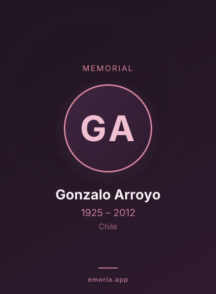 Memorial portrait of Gonzalo Arroyo