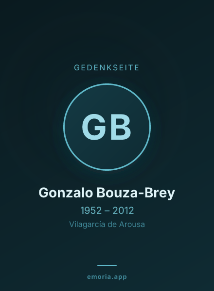 Gedenkportrait von Gonzalo Bouza-Brey