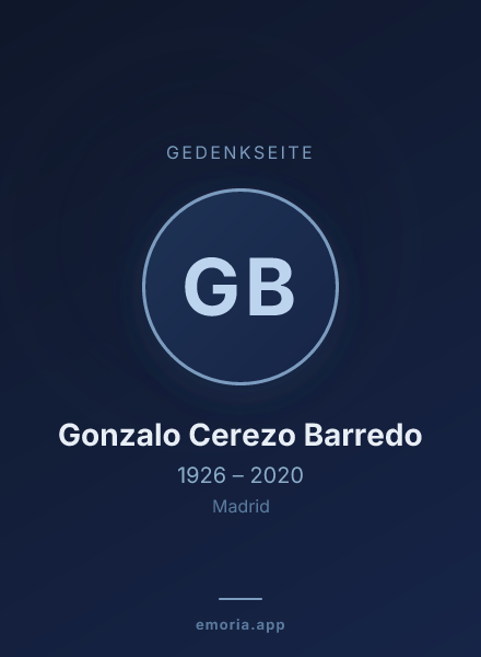 Gedenkportrait von Gonzalo Cerezo Barredo
