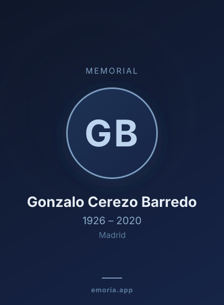 Memorial portrait of Gonzalo Cerezo Barredo