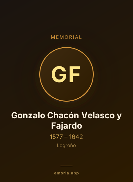 Memorial portrait of Gonzalo Chacón Velasco y Fajardo