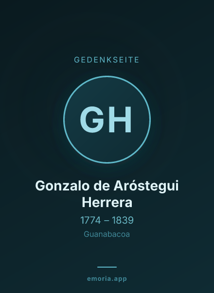 Gedenkportrait von Gonzalo de Aróstegui Herrera