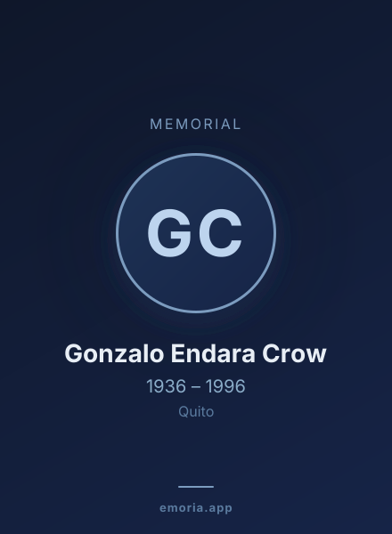 Memorial portrait of Gonzalo Endara Crow