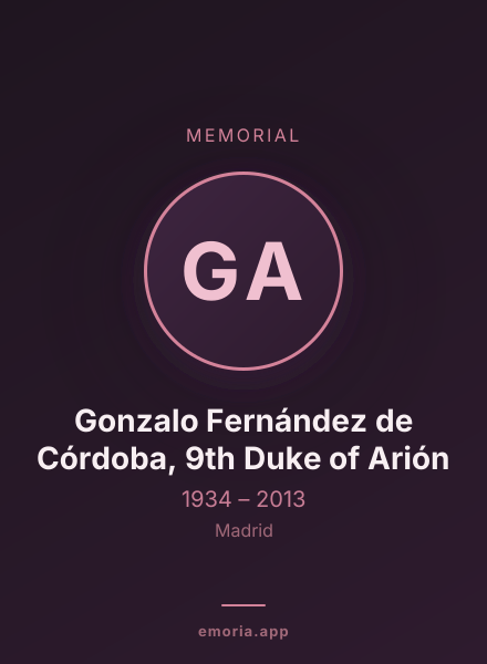 Memorial portrait of Gonzalo Fernández de Córdoba, 9th Duke of Arión