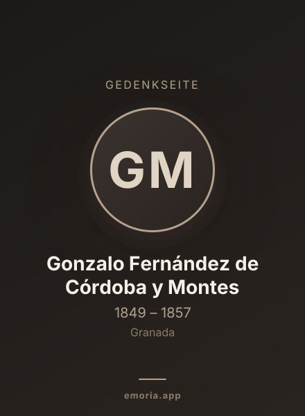 Gedenkportrait von Gonzalo Fernández de Córdoba y Montes