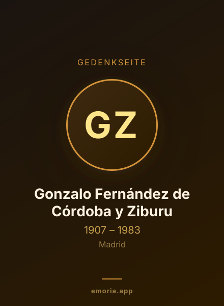 Gedenkportrait von Gonzalo Fernández de Córdoba y Ziburu
