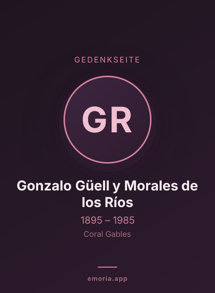 Gedenkportrait von Gonzalo Güell y Morales de los Ríos