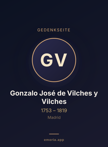 Gedenkportrait von Gonzalo José de Vilches y Vilches