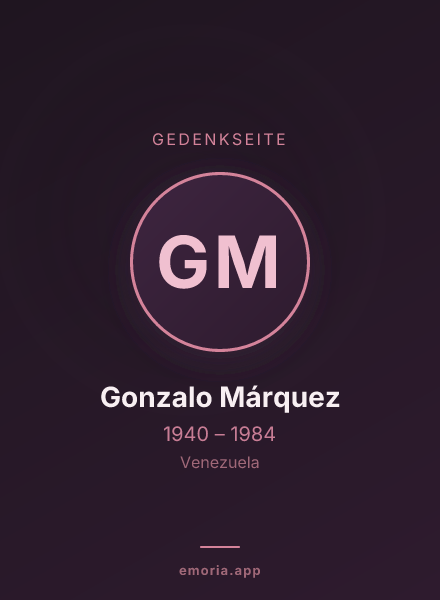Gedenkportrait von Gonzalo Márquez