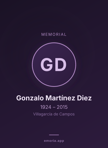 Memorial portrait of Gonzalo Martínez Diez