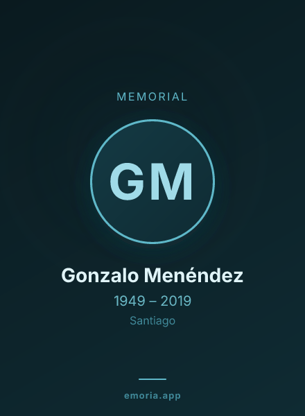 Memorial portrait of Gonzalo Menéndez