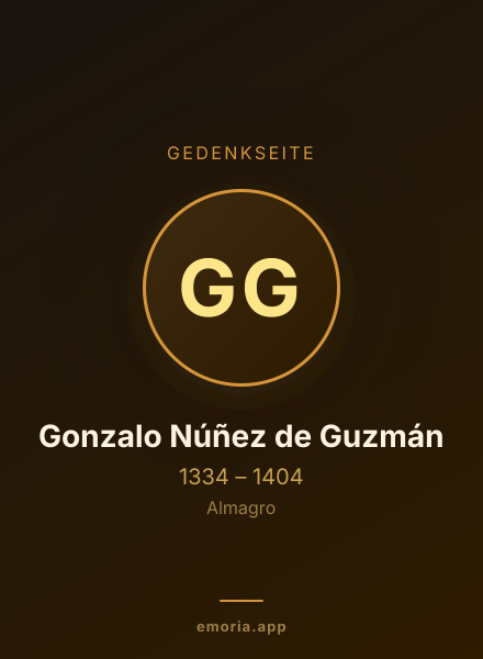 Gedenkportrait von Gonzalo Núñez de Guzmán