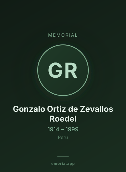 Memorial portrait of Gonzalo Ortiz de Zevallos Roedel
