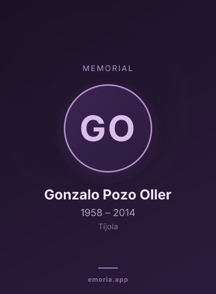 Memorial portrait of Gonzalo Pozo Oller