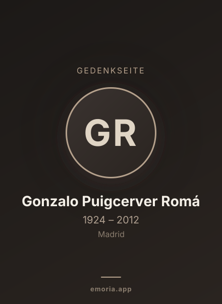 Gedenkportrait von Gonzalo Puigcerver Romá