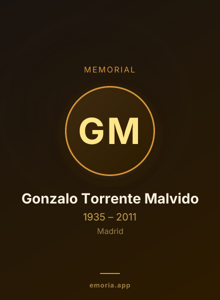 Memorial portrait of Gonzalo Torrente Malvido