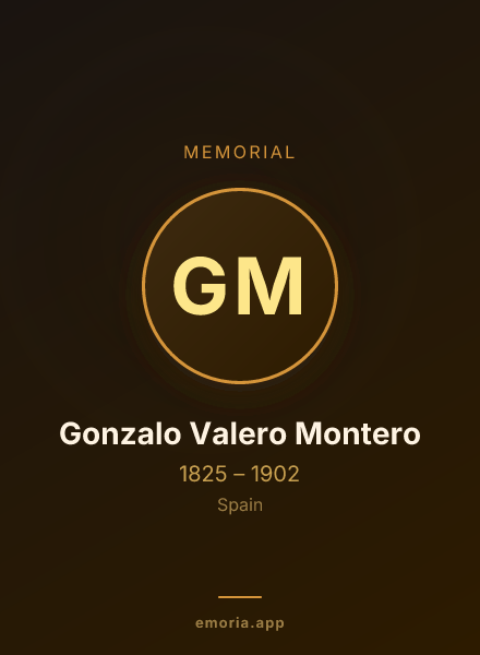 Memorial portrait of Gonzalo Valero Montero