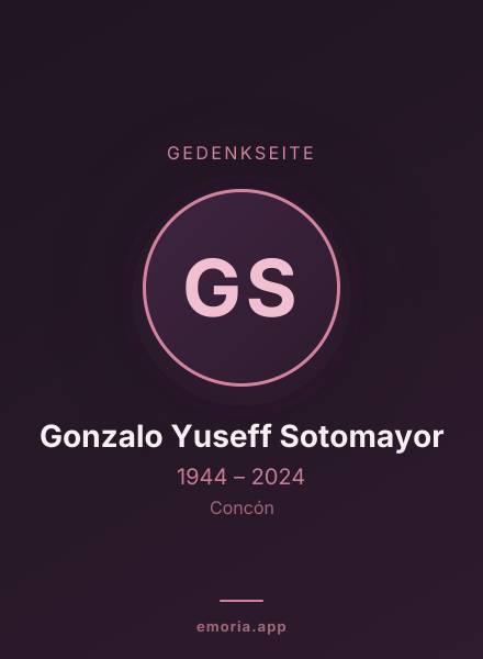 Gedenkportrait von Gonzalo Yuseff Sotomayor