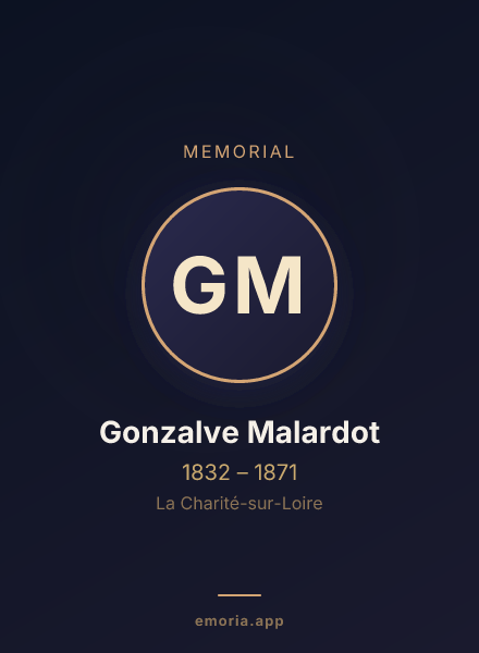 Memorial portrait of Gonzalve Malardot