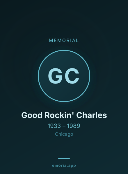 Memorial portrait of Good Rockin' Charles