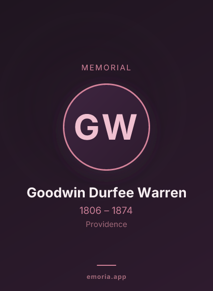 Memorial portrait of Goodwin Durfee Warren