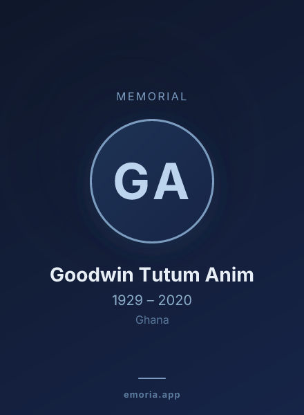 Memorial portrait of Goodwin Tutum Anim