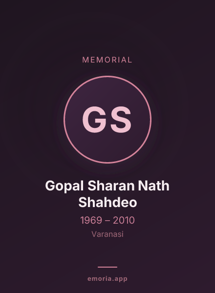 Memorial portrait of Gopal Sharan Nath Shahdeo