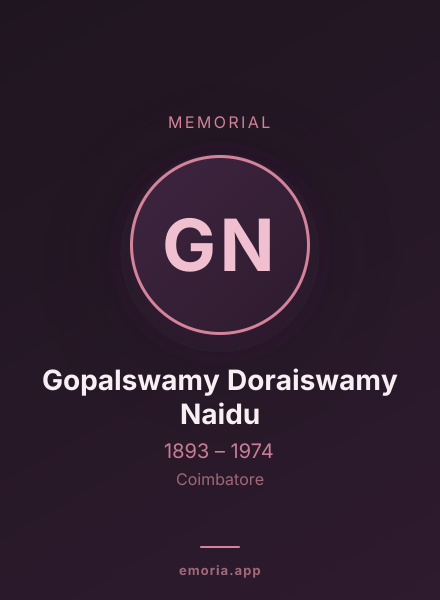 Memorial portrait of Gopalswamy Doraiswamy Naidu
