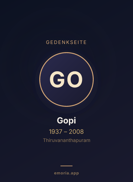 Gedenkportrait von Gopi
