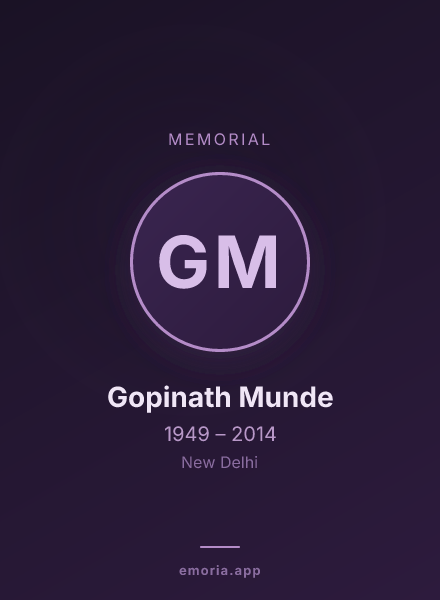 Memorial portrait of Gopinath Munde