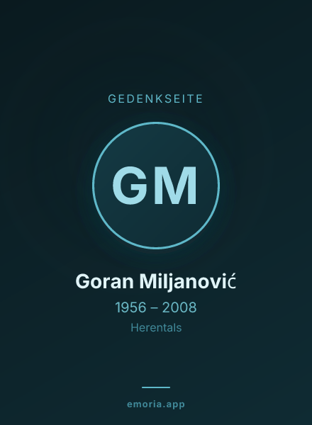 Gedenkportrait von Goran Miljanović