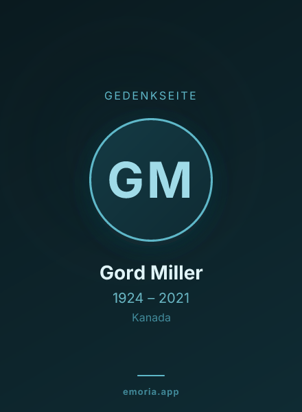 Gedenkportrait von Gord Miller