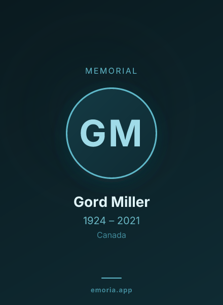 Memorial portrait of Gord Miller