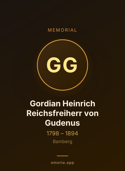 Memorial portrait of Gordian Heinrich Reichsfreiherr von Gudenus
