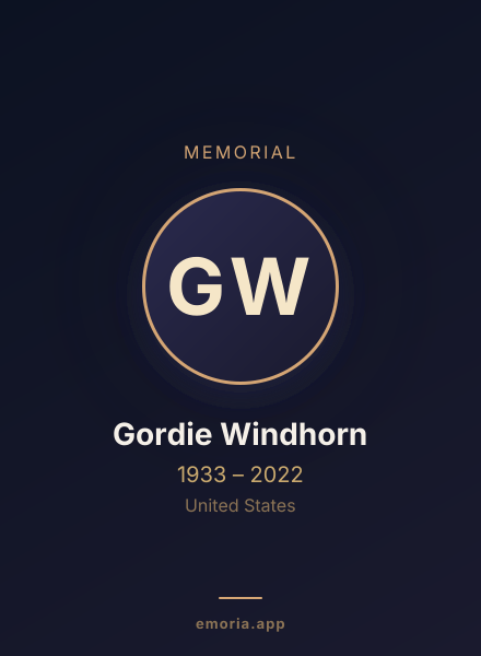 Memorial portrait of Gordie Windhorn