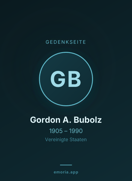 Gedenkportrait von Gordon A. Bubolz