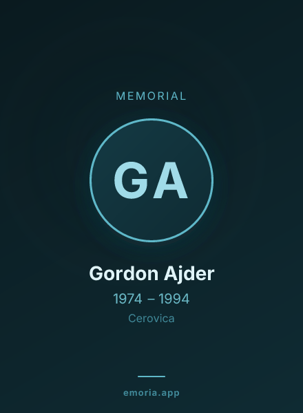 Memorial portrait of Gordon Ajder