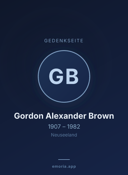 Gedenkportrait von Gordon Alexander Brown