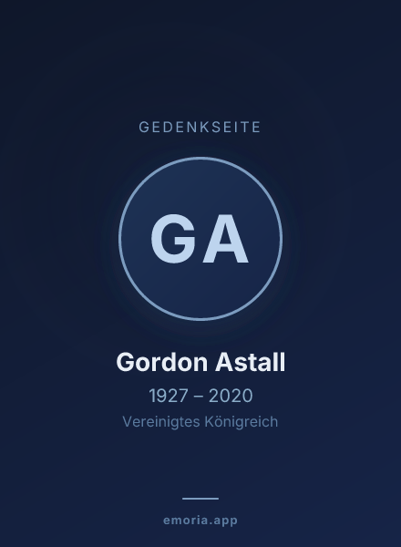 Gedenkportrait von Gordon Astall
