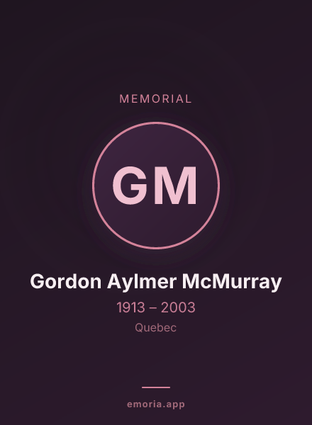 Memorial portrait of Gordon Aylmer McMurray