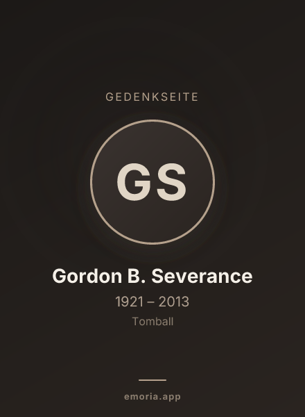 Gedenkportrait von Gordon B. Severance