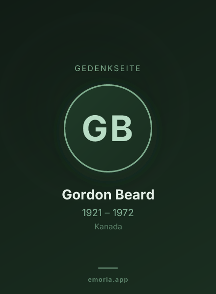 Gedenkportrait von Gordon Beard