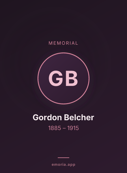 Memorial portrait of Gordon Belcher