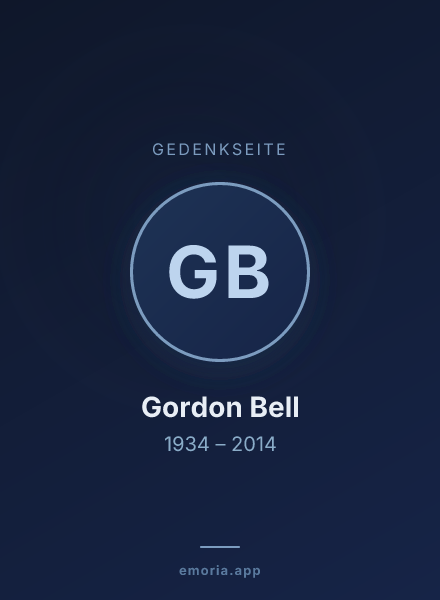 Gedenkportrait von Gordon Bell