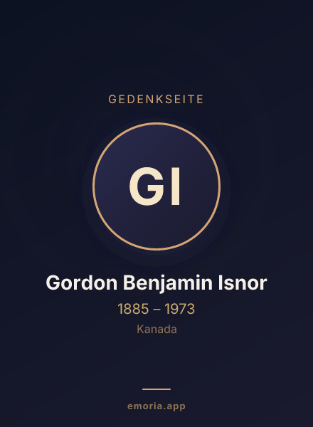 Gedenkportrait von Gordon Benjamin Isnor